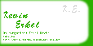 kevin erkel business card